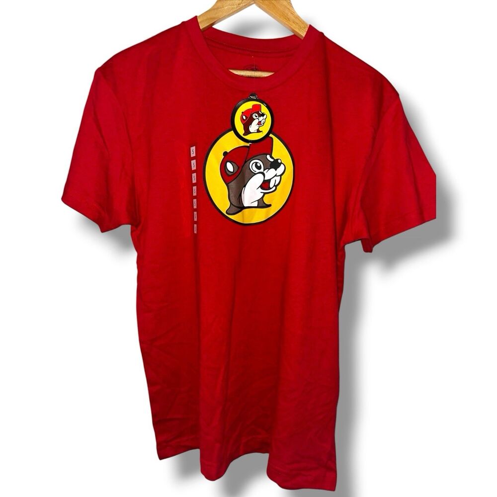 Buc-ee's T-Shirt Small Red Beaver Logo Graphic Print Texas Gas Station Souvenir